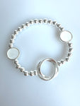 Beaded Bracelet With  Artificial Shell And Ring No. 37