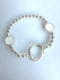 Beaded Bracelet With  Artificial Shell And Ring No. 37