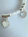 Beaded Bracelet With Dangling Heart No. 38