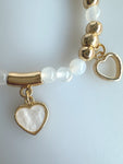 Beaded Bracelet With Dangling Heart No. 38