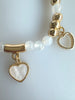 Beaded Bracelet With Dangling Heart No. 38