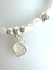 Beaded Bracelet With Dangling Heart No. 33