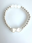 Beaded Bracelet With Shell Like Heart Shape Element No. 25