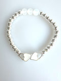 Beaded Bracelet With Shell Like Heart Shape Element No. 25
