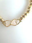 Beaded Bracelet With Shell Like Heart Shape Element No. 25