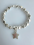 Heart Shape Beads Bracelet With Dangling Star No. 60