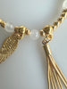 Beaded Bracelet With Dangling Wing And Tassel No. 46