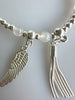 Beaded Bracelet With Dangling Wing And Tassel No. 46