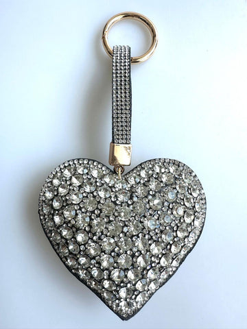Heart Diamante Keyring