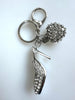 Heel and Heart Diamante Bag Charm Keyring