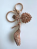 Heel and Heart Diamante Bag Charm Keyring