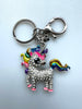 Unicorn Diamante Bag Charm Keyring