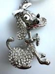 Dog Diamante Bag Charm Keyring
