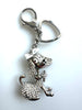 Dog Diamante Bag Charm Keyring