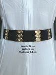 Diamante Buckle With Diamante Blocks Pu Summer Chunky Belt