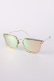 Metal Square Colored Lense Sunglasses