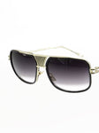 Over Size Metal Frame Tint  Square Sunglasses