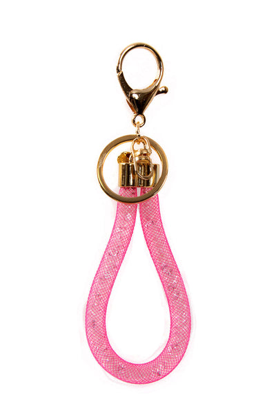 Stardust Rhinestone Crytal Mesh Net DIAMANTE Keyring