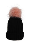 Detachable PASTEL FAUX Raccoon Fur Bobble Hat 31