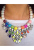 Multicolour Jewelled Statement Necklace