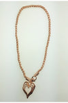 Chunky Heart Shape Rope Chain Necklace