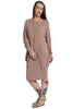 Long Sleeve Batwing Slouch Dress Top