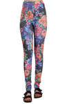Floral Print High Waisted Leggings With Pockets