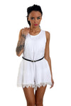 Playsuit With Lace Hem Detail