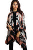 Geometric Print Blanket Cape