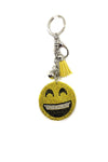 Emoji Smiley Face Rhinestone DIAMANTE Keyring Bag Charm Key Chain 1