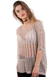 Knitted Ripped Hole Design Top