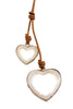 Lagenlook Double Heart Detail Long Necklace in rose gold