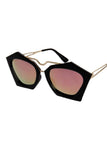 Angular Hexagon Cat Eye Sunglasses