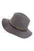 Felt Fedora Chain Detail Hat