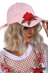 Flower Embroidered Baseball Cap