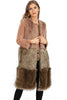 Camel Maxi Fleece Faux Fur Gilet