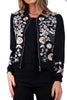 Pastel Floral Embroidered Bomber Jacket