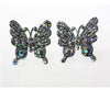 Diamante Stone Butterfly Shape Earrings