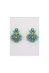 Aqua and Mint Jewel Diamante Festival Boho Earrings