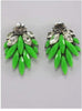 Falling Leaf Jewel and Diamante Earrings 1