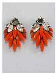 Falling Leaf Jewel and Diamante Earrings