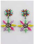 Multi color Neon colored earrings for women 