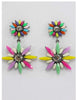 Multi color Neon colored earrings for women 