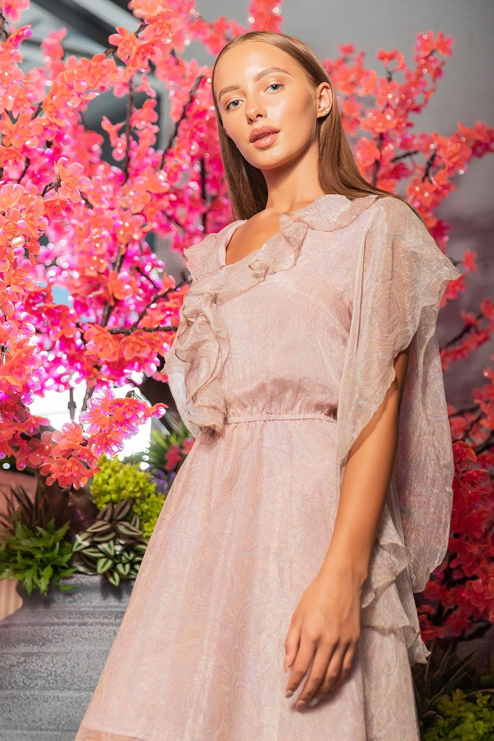 Pink floaty dress shop