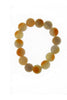 White and Brown Ombre Beaded Stretch Bracelet