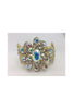 Flower Diamante Crystal Open Cuff Bracelet 4