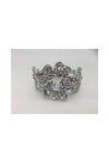 Flower Diamante Crystal Open Cuff Bracelet 5
