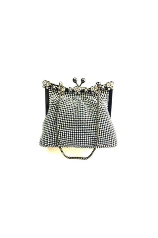 Swarovski Crystal Flower Pouch Handmade Clutch Bag 1