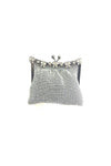 Swarovski Crystal Flower Pouch Handmade Clutch Bag