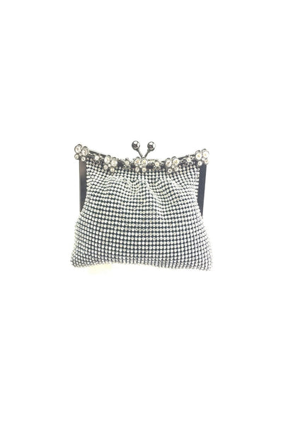 Swarovski Crystal Flower Pouch Handmade Clutch Bag